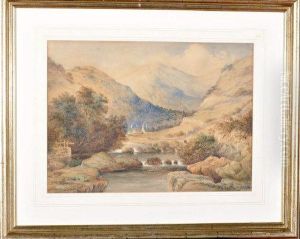 A River Landscape by J. Hamer