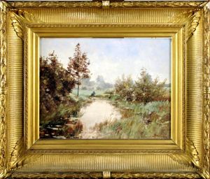 Riviere Animee by Adolphe Jean Hamesse
