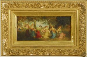 Classical Garden Scene by Edgar Scudder Hamilton