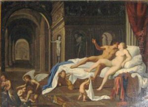 Mars And Venus - With Putti by Gavin Hamilton