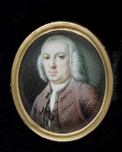 A Gentleman, Wearing Plum-coloured Coat And Matching Waistcoat, White Cravat, His Wig Powdered by Gustavus Hamilton