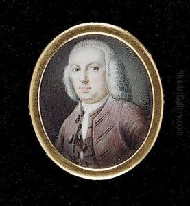 A Gentleman, Wearing Plum-coloured Coat And Matching Waistcoat, White Cravat, His Wig Powdered by Gustavus Hamilton