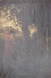 Hamilton- Woman With Parasol And Dog