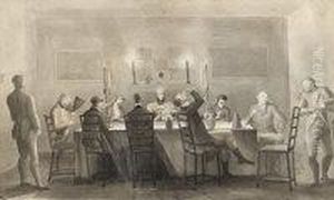 A Country Dinner Party by Marianne-Caroline Hamilton