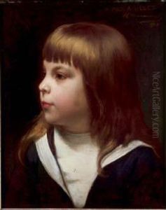 Portrait D'enfant by Edouard Jean Conrad Hamman