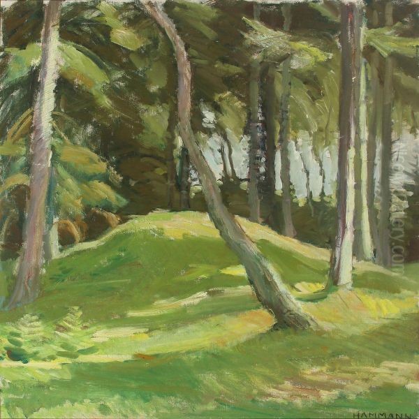 Landscape With Tall Green Trees - view 1