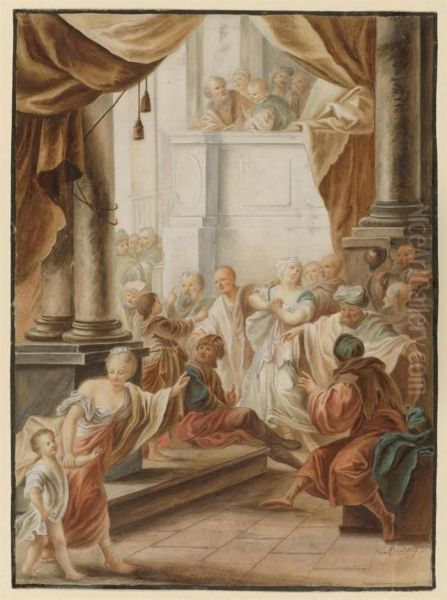 Jesus Preaches In The Temple. - view 1