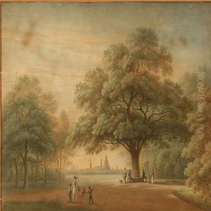 View Of A Park In Dresden, Germany by Christian Gottlob Hammer
