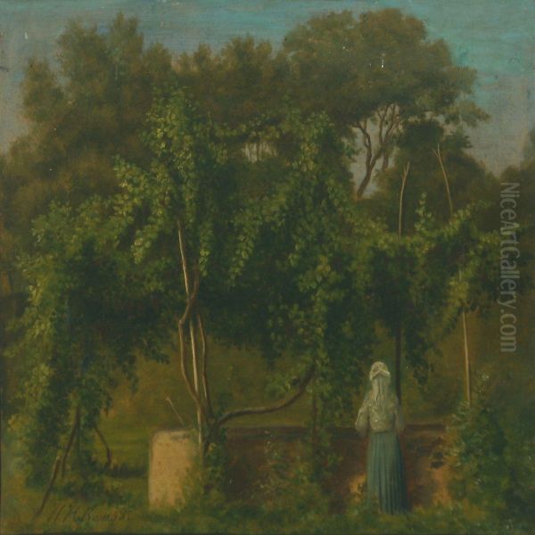 An Italian Woman Bythe Well - view 1