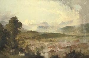 View Of Berne With The Aar River And The Nydegg Bridge