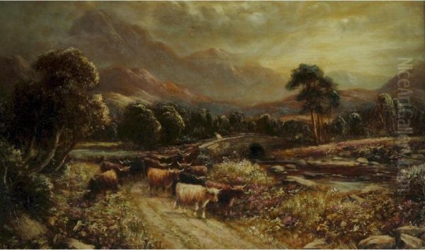 Upland Landscape With Cattle - view 1