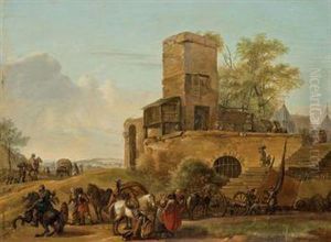 Bohemiens Et Garnison Devant Une Place Fortifiee