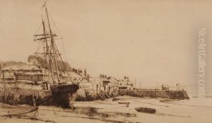 Boats In The Harbour At Low Tide