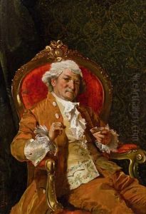 Eleganter Herr Im Lehnstuhl Eleganter Herr Im Lehnstuhl