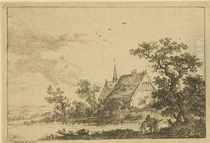 Hutte Und Kirche Am Wasser. Hutte Und Kirche Am Wasser.
