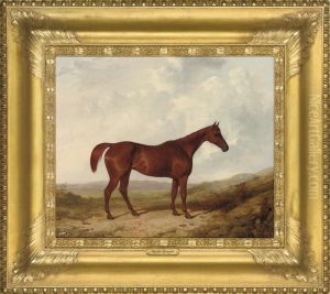 A Chestnut Hunter In A Landscape by Charles Hancock