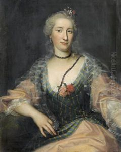 Damenportrat by Emmanuel Jakob Handmann
