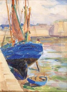 Bateau De Peche A Quai. Bateau De Peche A Quai.