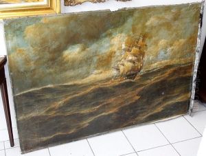 Ship In Full Sail by Wilhelm Hanken