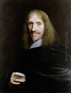 Portrait Of A Gentleman, Half-length, Inclerical Robes, Holding A Letter