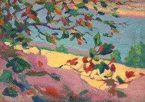Branches Overlooking A Small Stream by Henry Charles Hannig