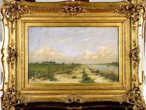 Chemin Le Long Du Canal by Theodore Hannon