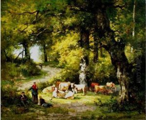 Scene Champetre by Hector Ch. Hanoteau