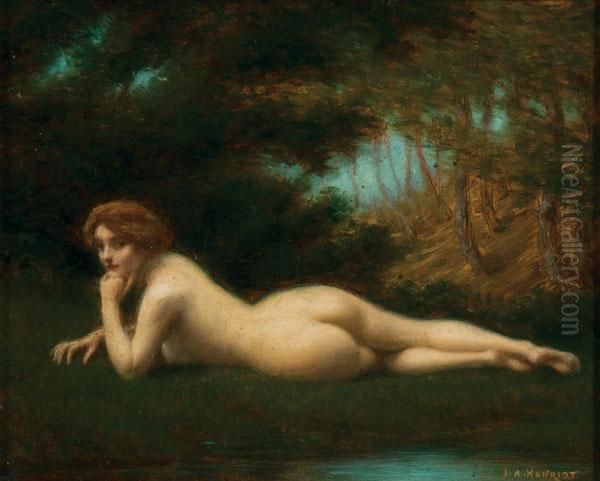 Nude In Wooded Clearing Near Stream - view 1