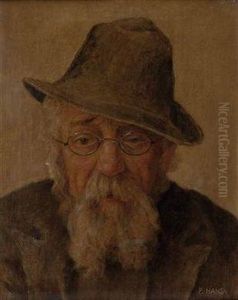"portrait Eines Alten Mannes Mit Hut"