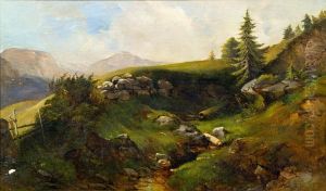 Gebirgslandschaft by Anton Hansch
