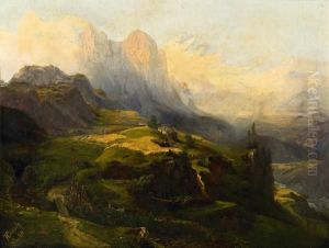 Sudtiroler Berglandschaft by Anton Hansch