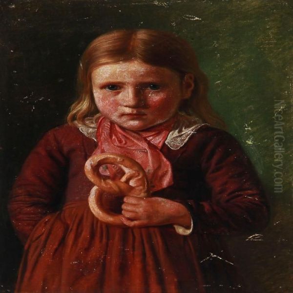 Girl With A Pretzel - view 1