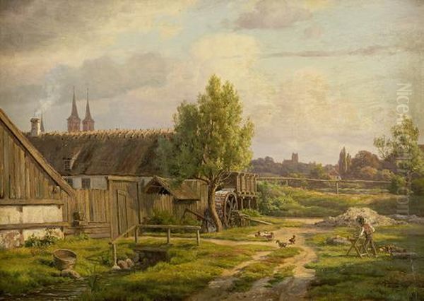 Farmstead With Townscape Beyond - view 1