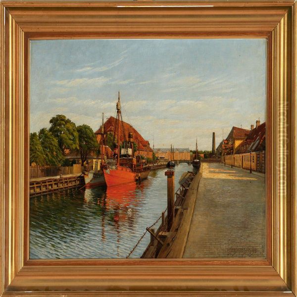 Canal Scene From Copenhagen - view 1