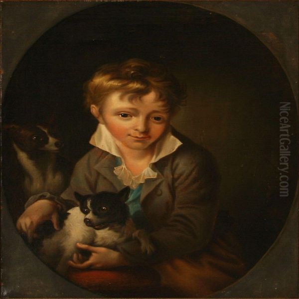 A Boy With Dog - view 1