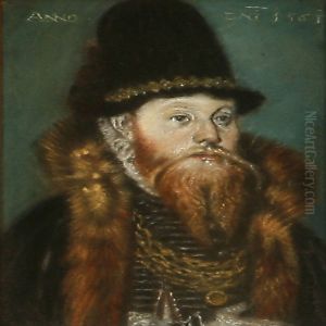 Portrait Of The Danish Noble Man Oluf Mouritsen Krognos, Bregentved Castle by Hans Christian Hansen