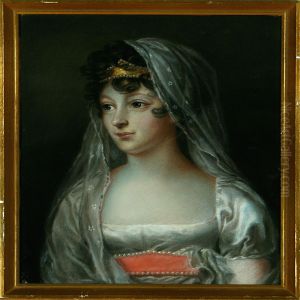 A Portrait Of Queen Marie Sofie Frederikke Of Denmark by Hans Christian Hansen