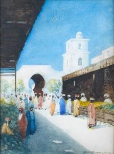 Moroccan Market Scenes by Hans Jacob Hansen