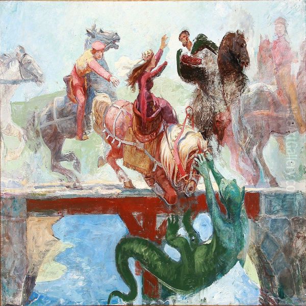 The Beautiful Maiden Rides Over The Blind-bridge - view 1