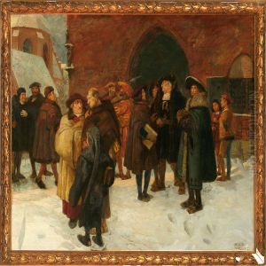 At The Gate Of Sigbrit Willums, Copenhagen by Hans Nicolaj Hansen