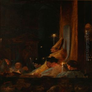 Erkebispen Af Florents Ved Epifamiamessen I Duomen by Hans Nikolaj Hansen