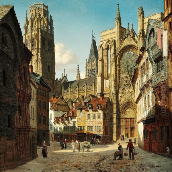 View Of The Roman Catholic Gothic Cathedral Notre Dame In Rouen - view 1