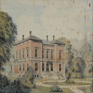 Summer Day In A Villa Garden by Heinrich Hansen