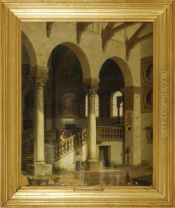 Interior Fra Kirken St. Vitale I Ravenna by Heinrich Hansen