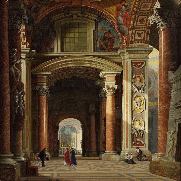 Interior From St. Peter's Basilica In Rome - view 1