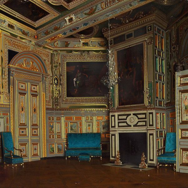 A Salon In The Chateau Fontainebleau - view 1