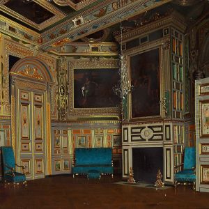 A Salon In The Chateau Fontainebleau by I.T. Hansen