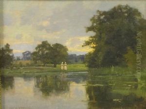 Pink Ladies In A Landscape