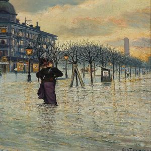 A Woman In The Streets Of Copenhagen by Knut Hansen