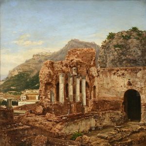 Landscape From Southern Europe, Presumably On Sicily by Niels Christian Hansen